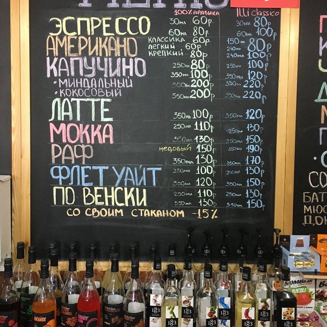 Coffee Fit меню
