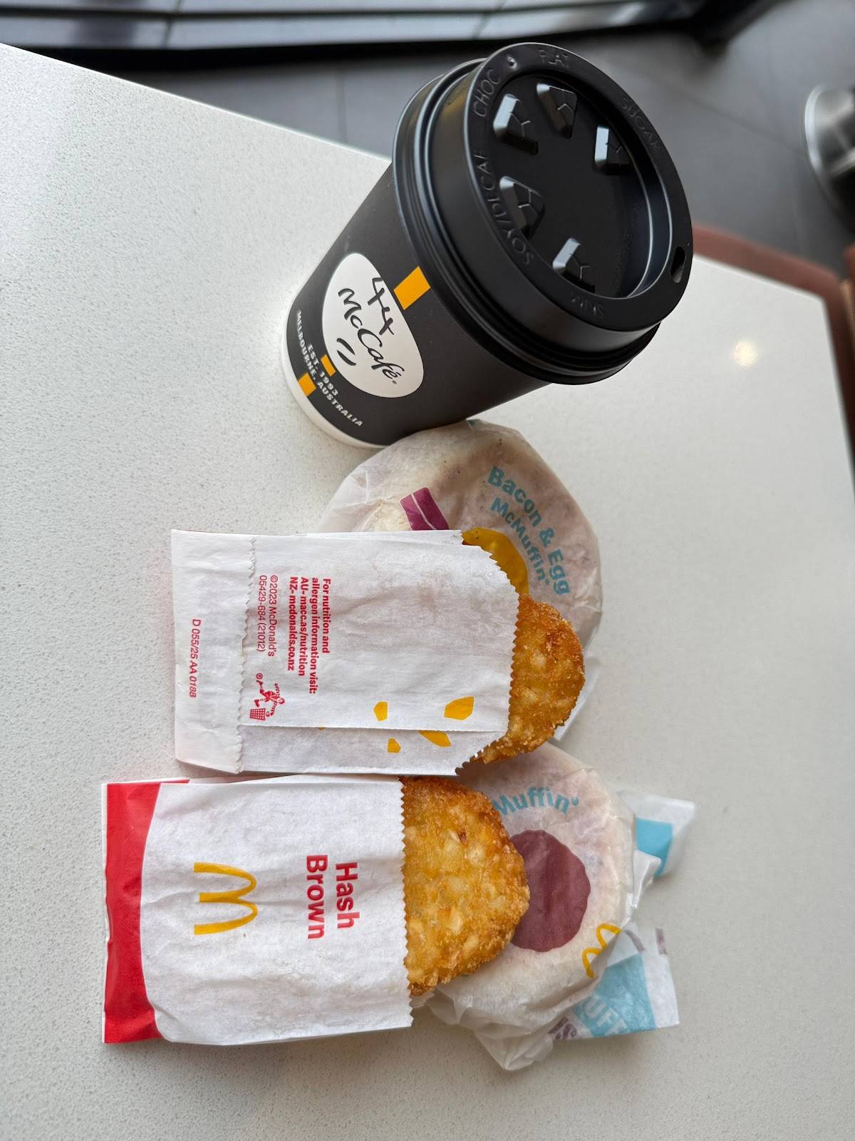 McDonald's Colac меню