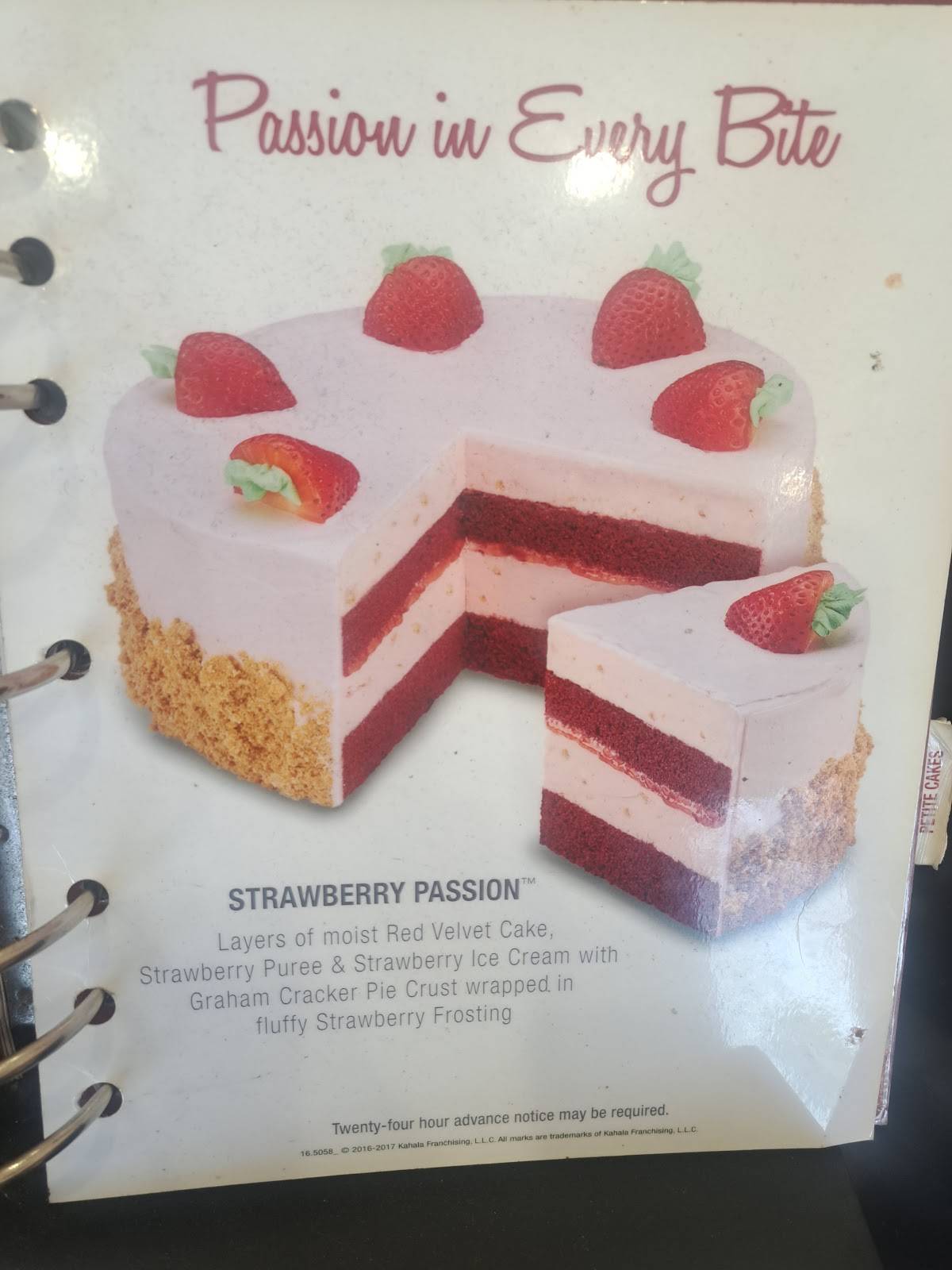 Cold Stone Creamery меню