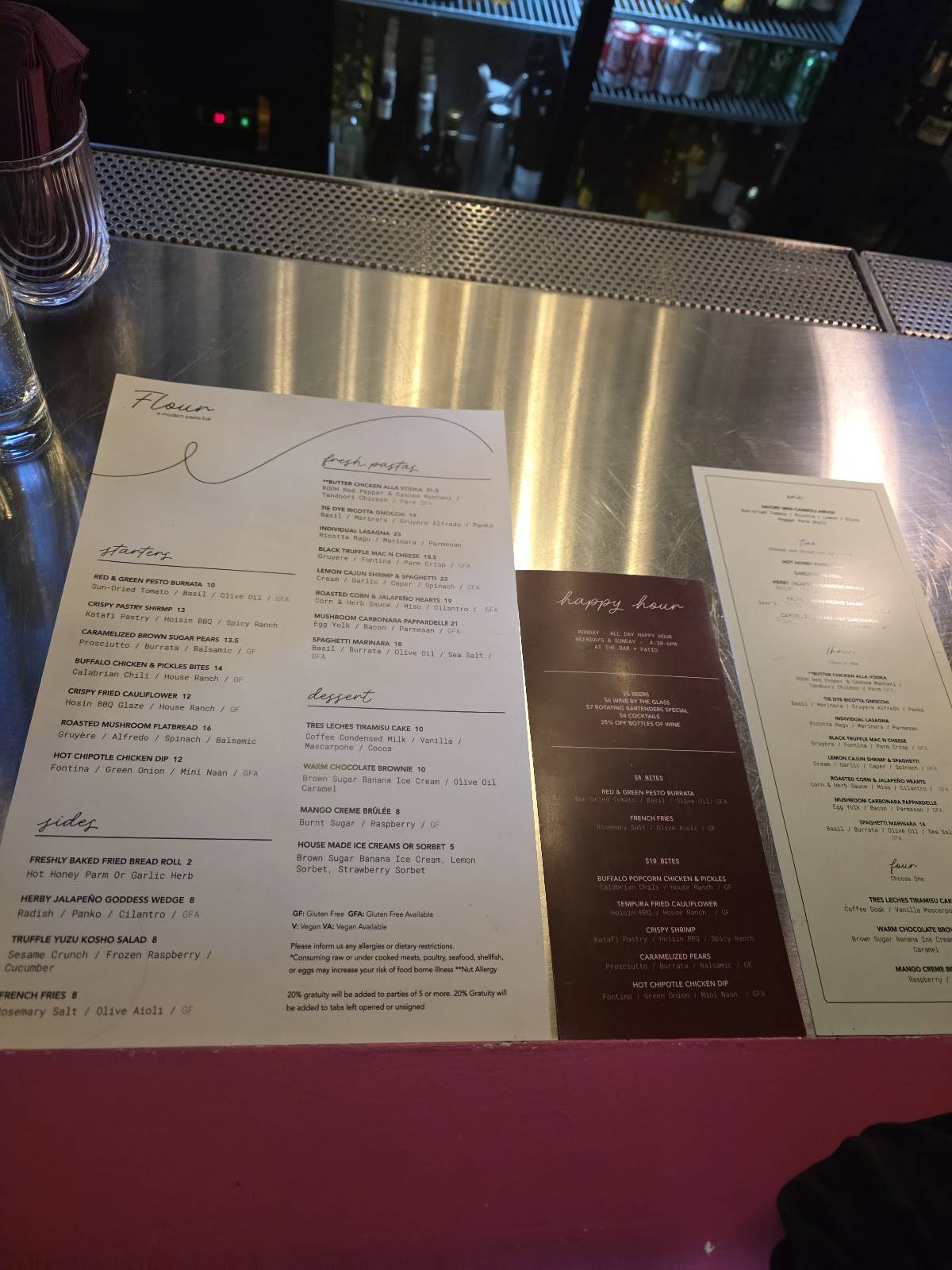 Flour Modern Pasta Bar меню