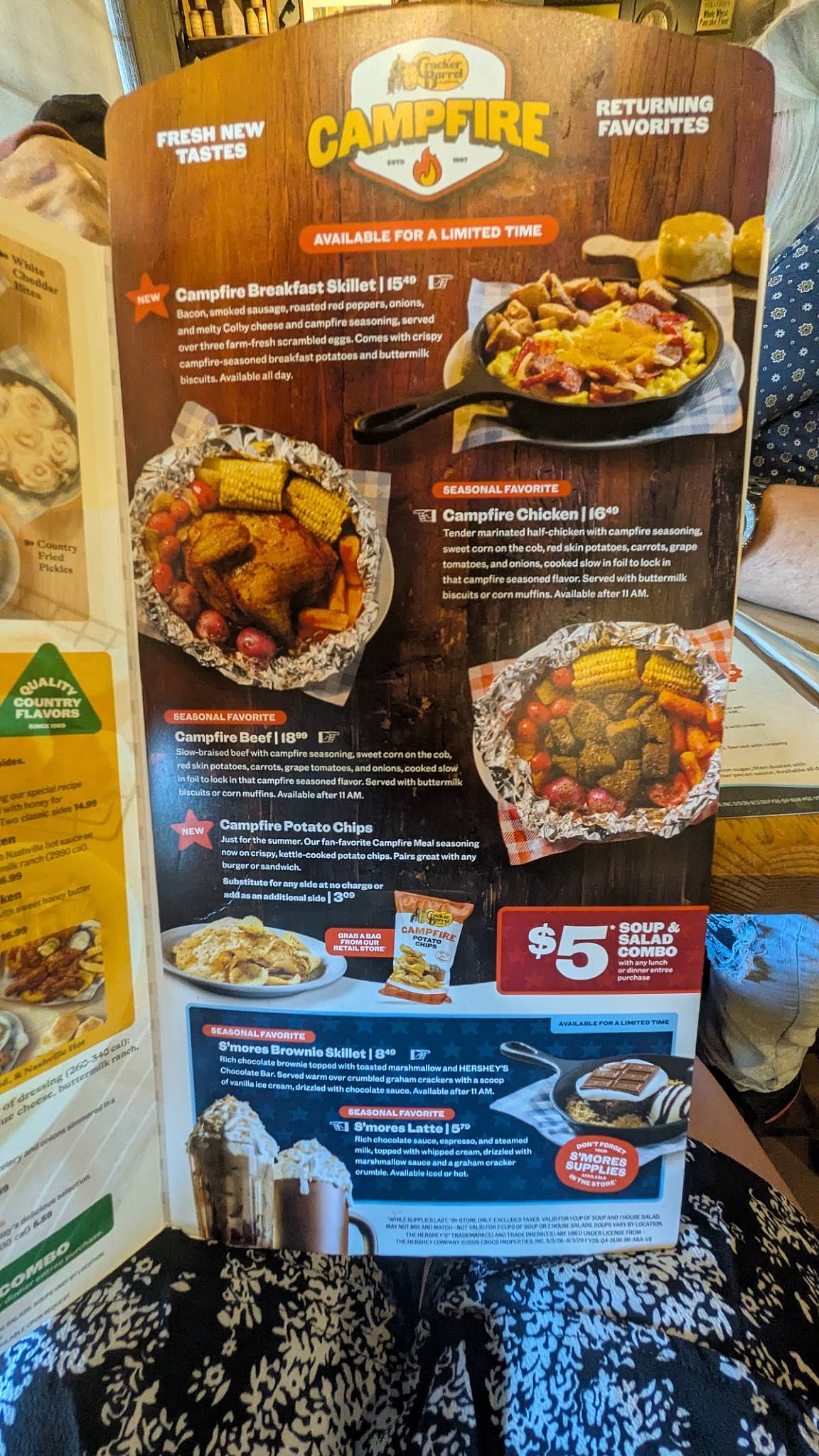 Cracker Barrel Old Country Store меню