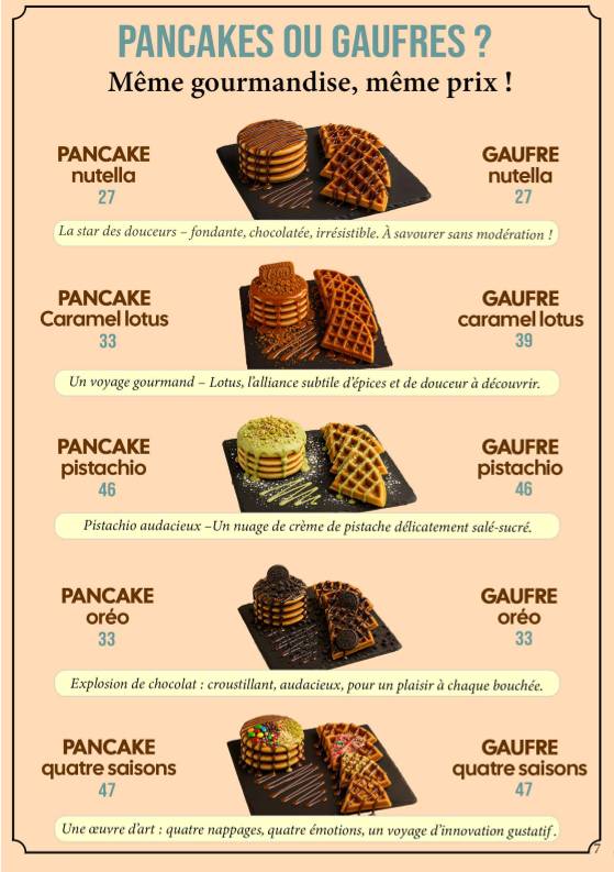 Crêpes Chaplin меню