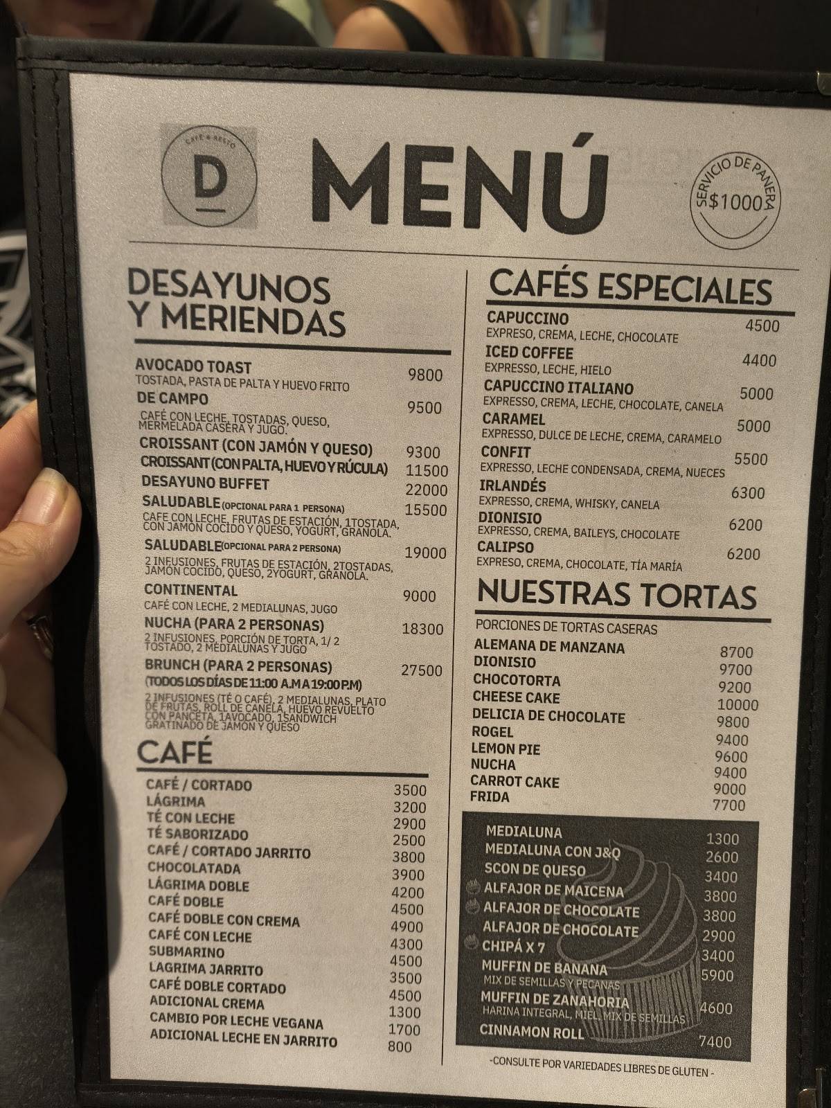 Dionisio Resto Bar меню