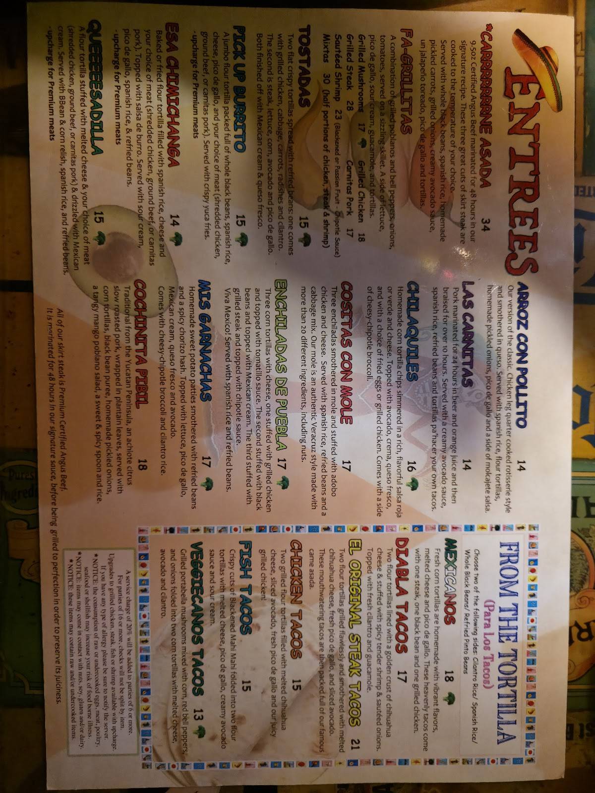 Dos Taquitos меню