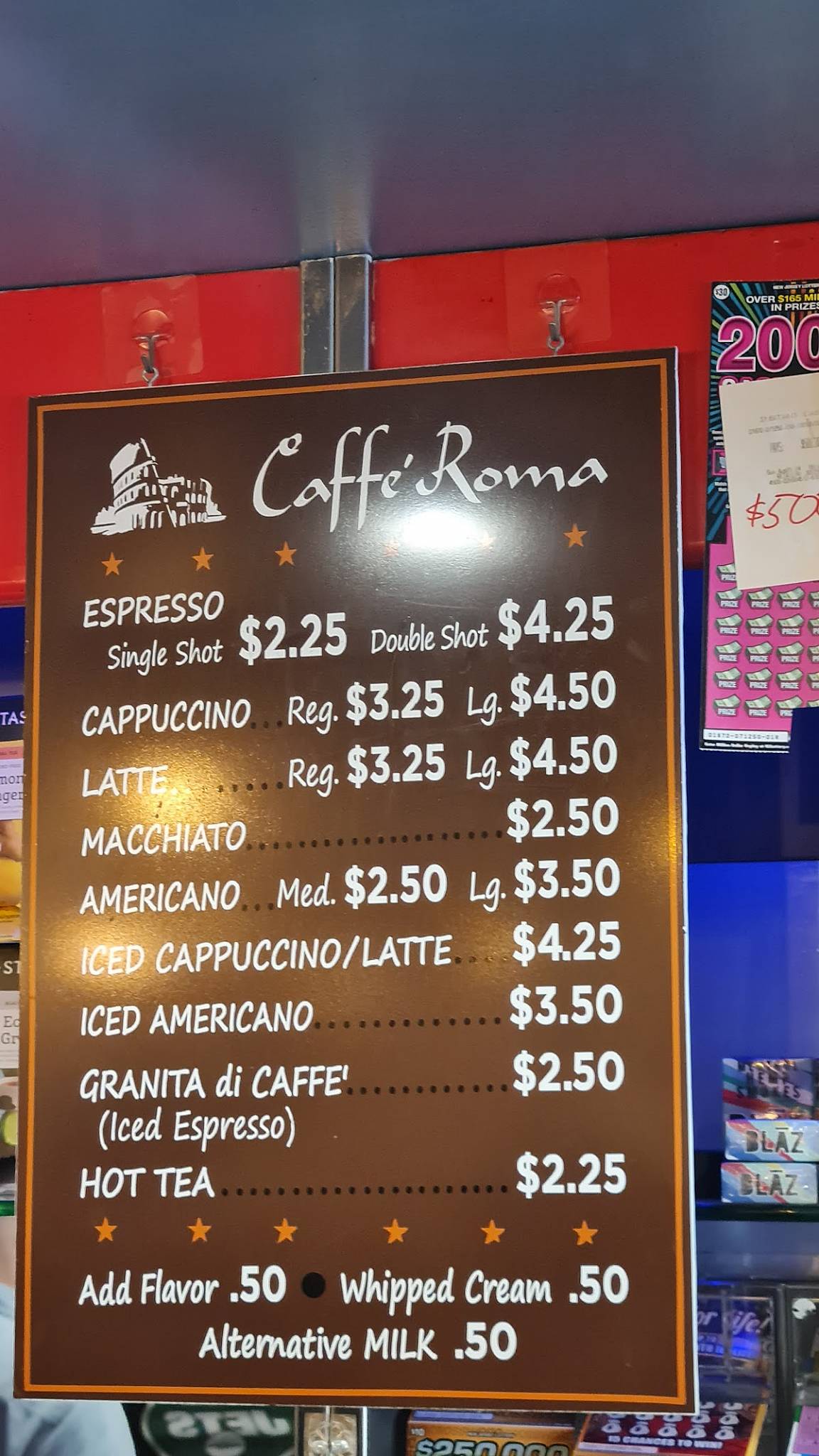 Caffè Roma меню