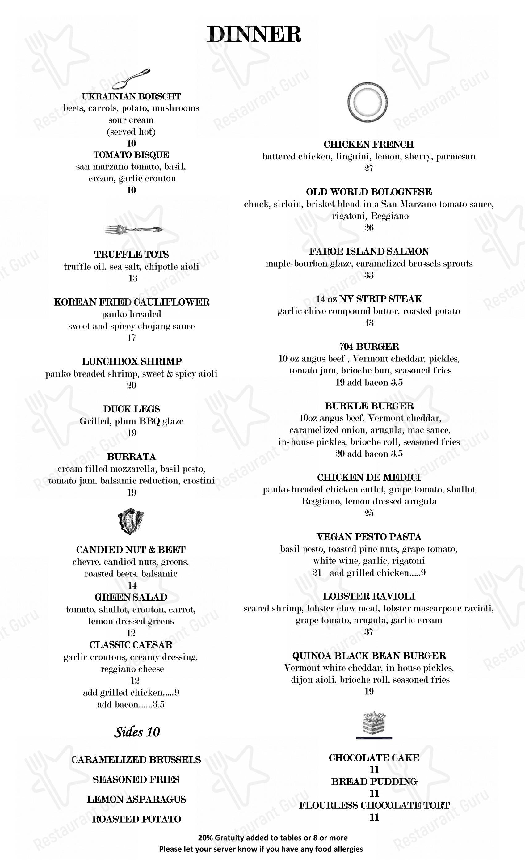 Edibles - Restaurant and Bar в Рочестере - 菜单