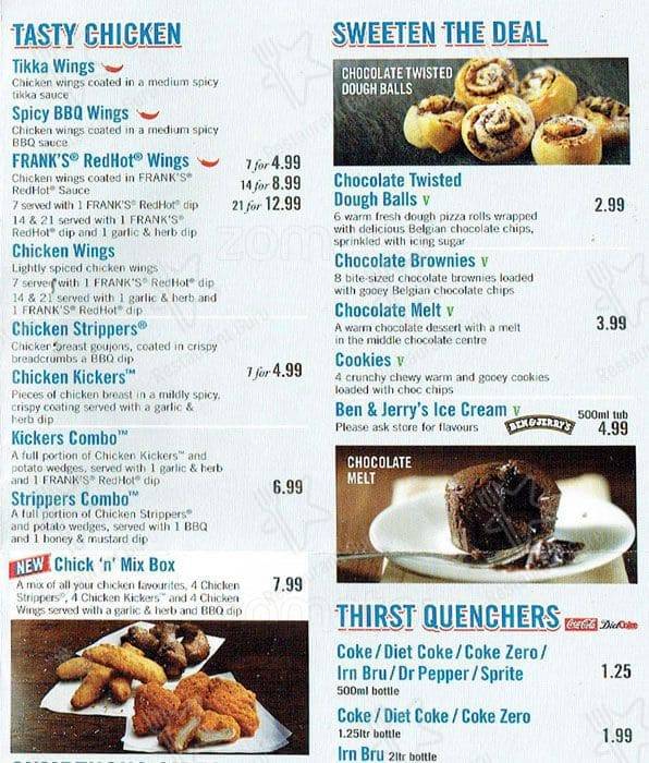 Domino's Pizza - Edinburgh - Morningside меню