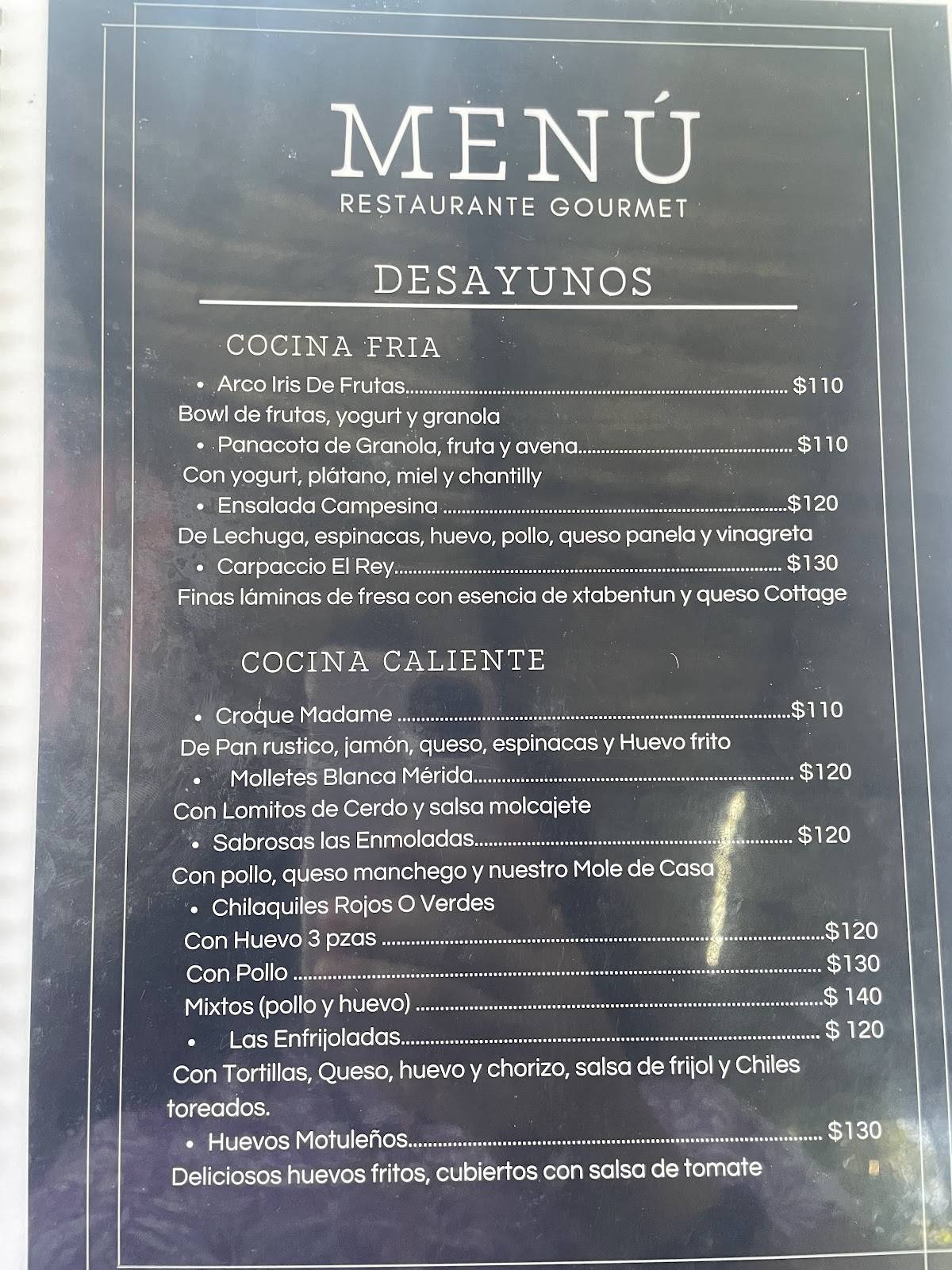 El Chef Mérida меню