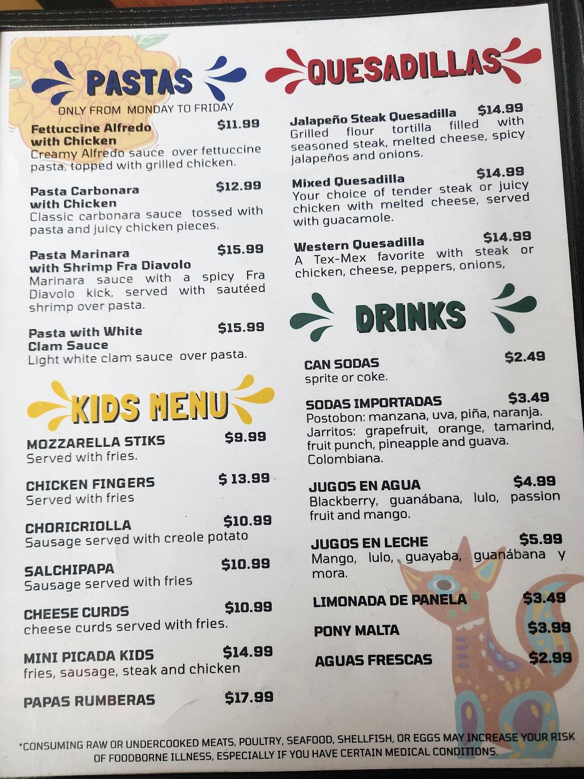 El Pollo Rumbero меню