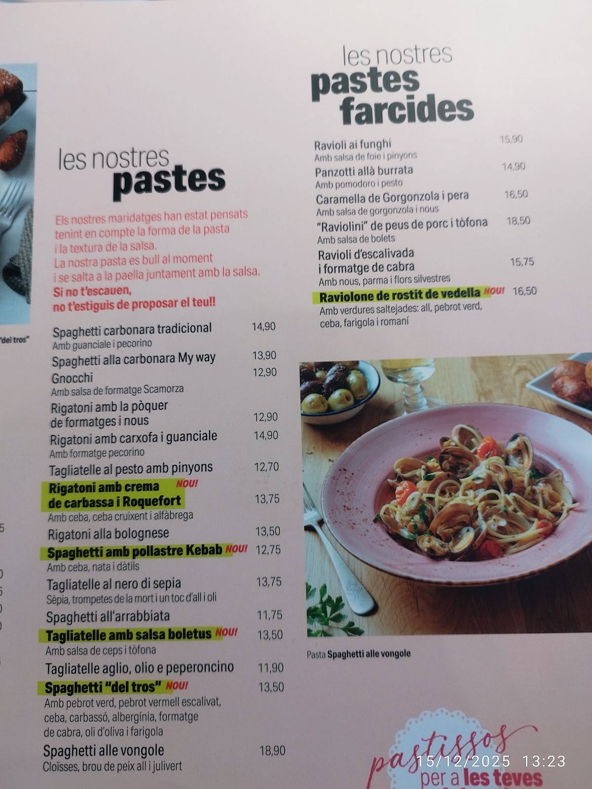 El Racó de Terrassa - Pizzeria Mediterrània меню