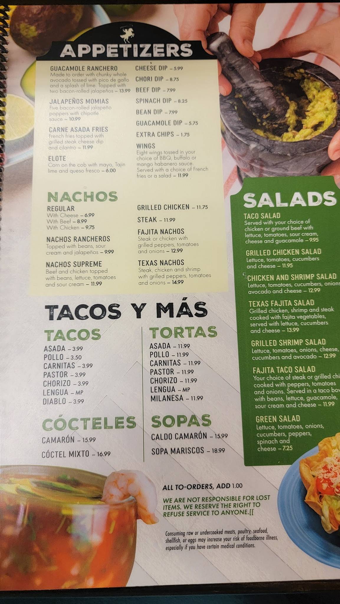 El Ranchero Mexican Restaurant меню