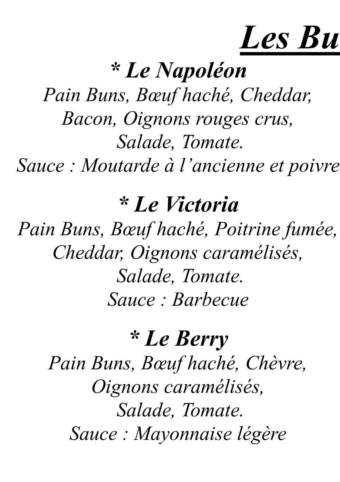 Event Burger Compiègne меню