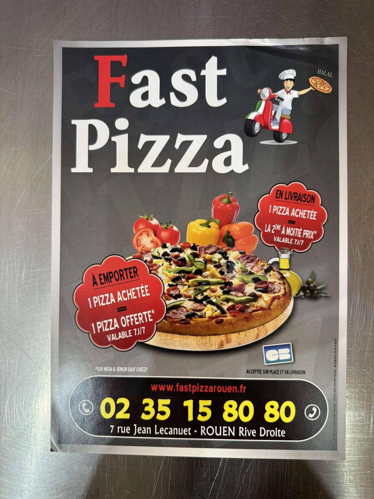 Fast Pizza Rouen меню