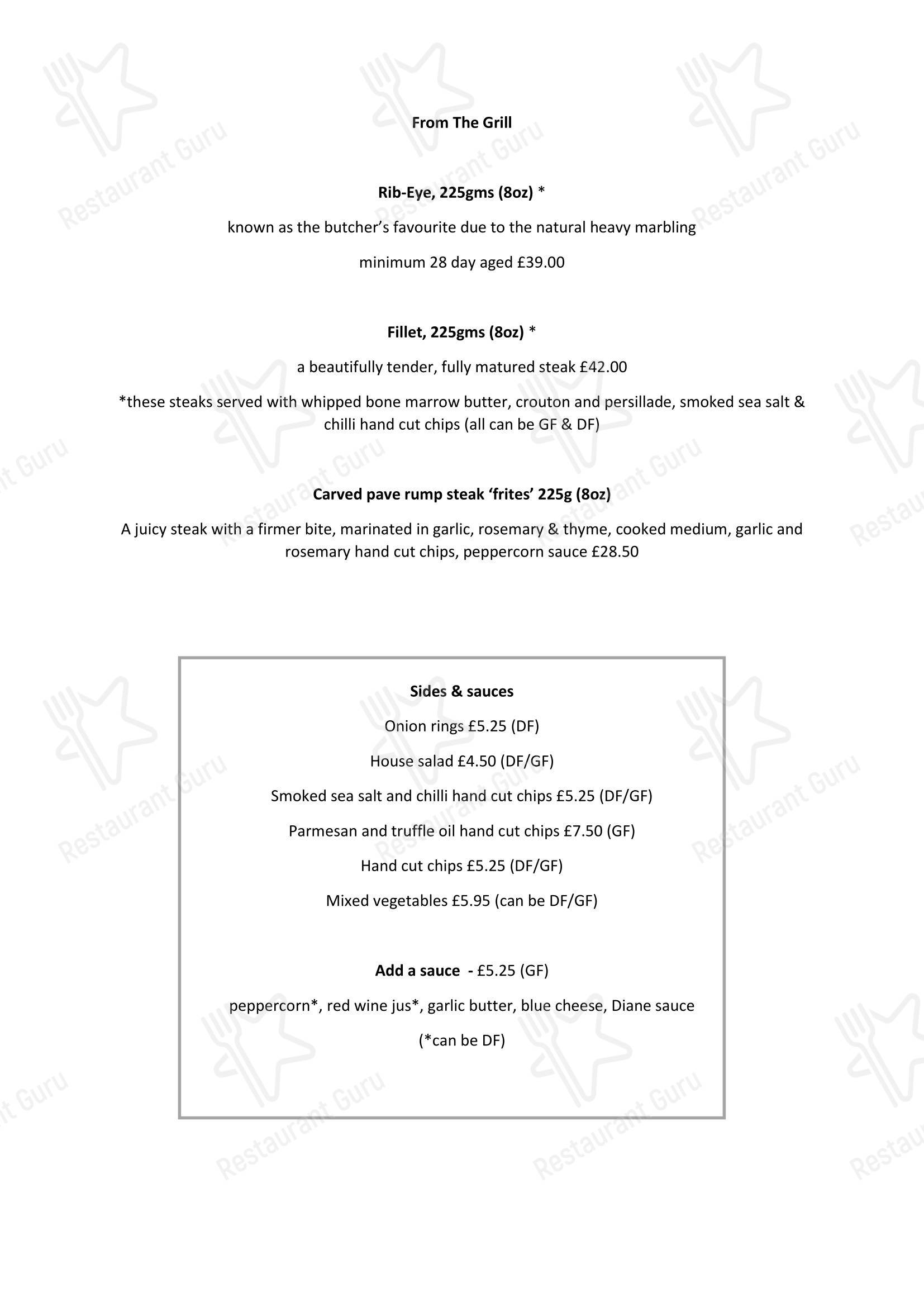 Wine Menu ресторана Fennel Restaurant в Инверури