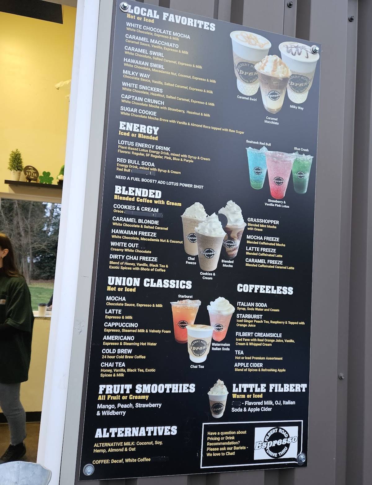Filbert Road Espresso меню
