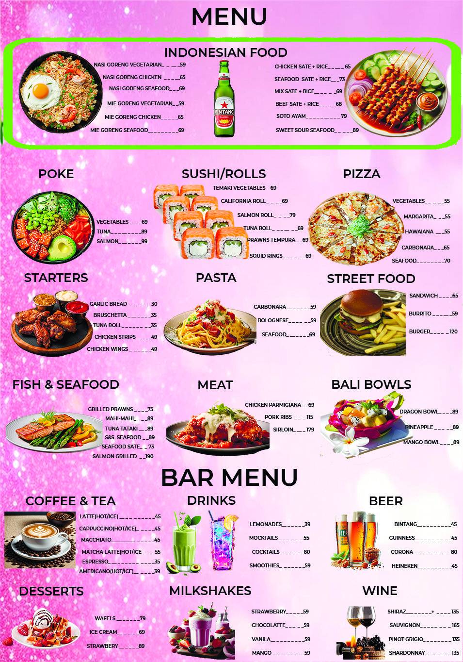 First Cafe Ubud меню