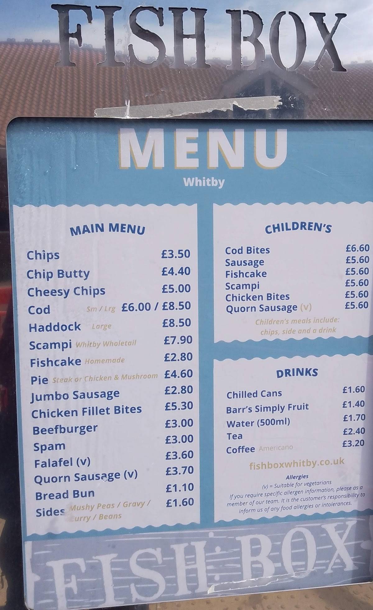 Fish Box - Whitby меню