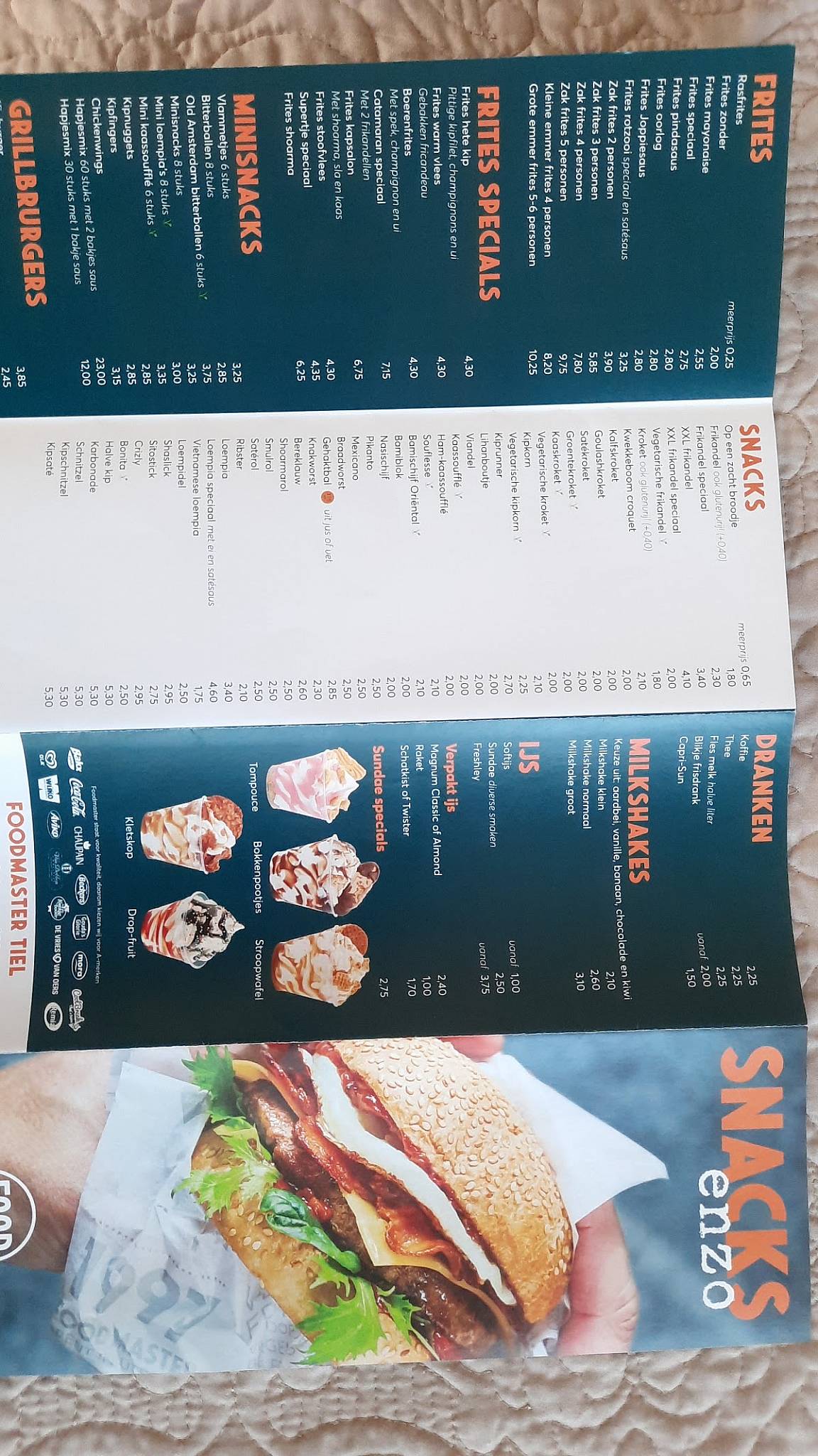 Foodmaster Cafetaria Tiel меню