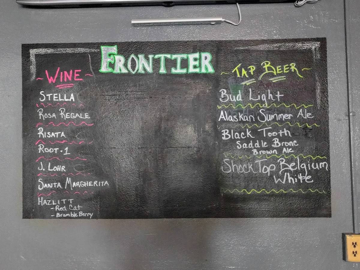 The Frontier Bar меню