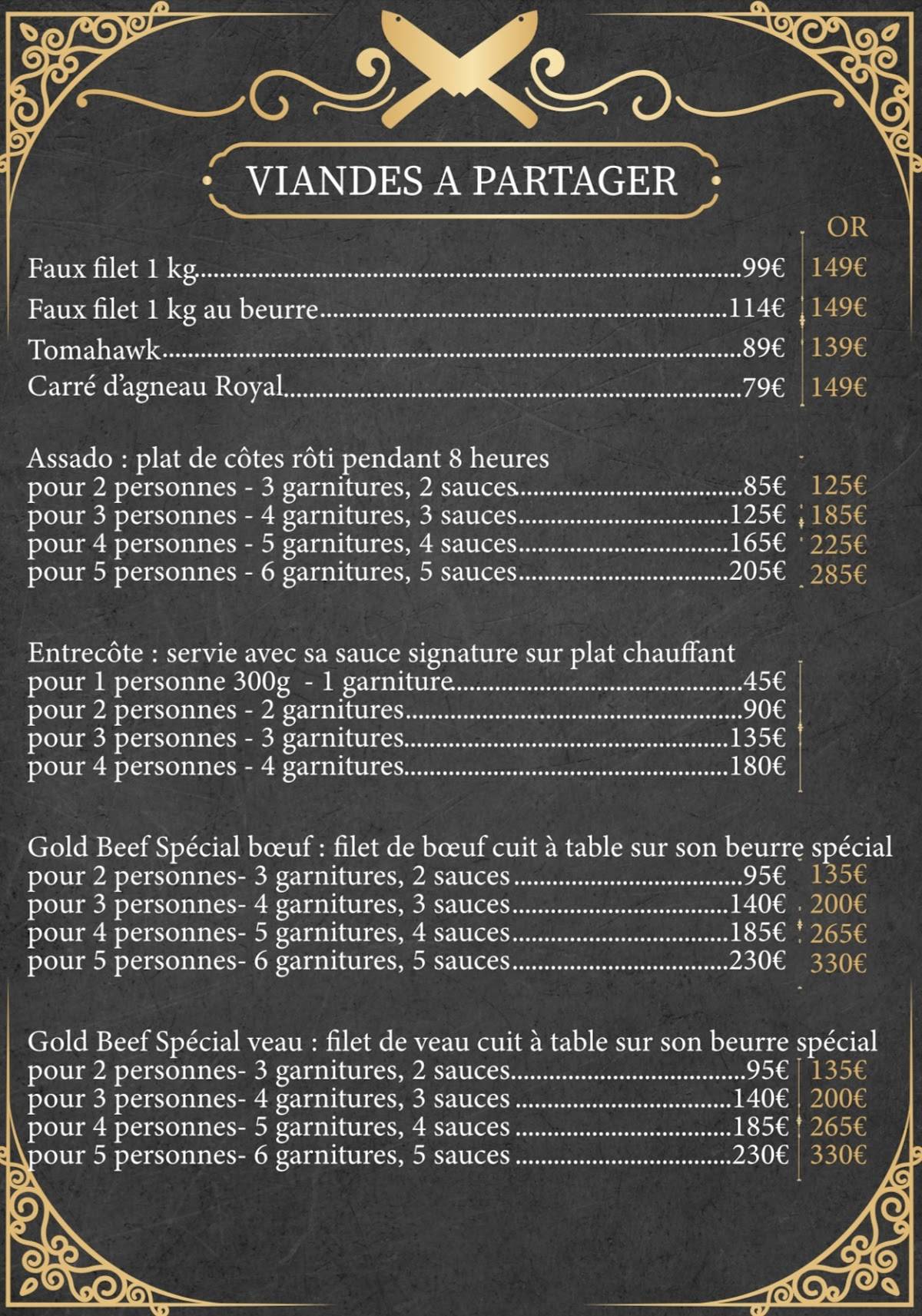 Gold Beef Rouen меню