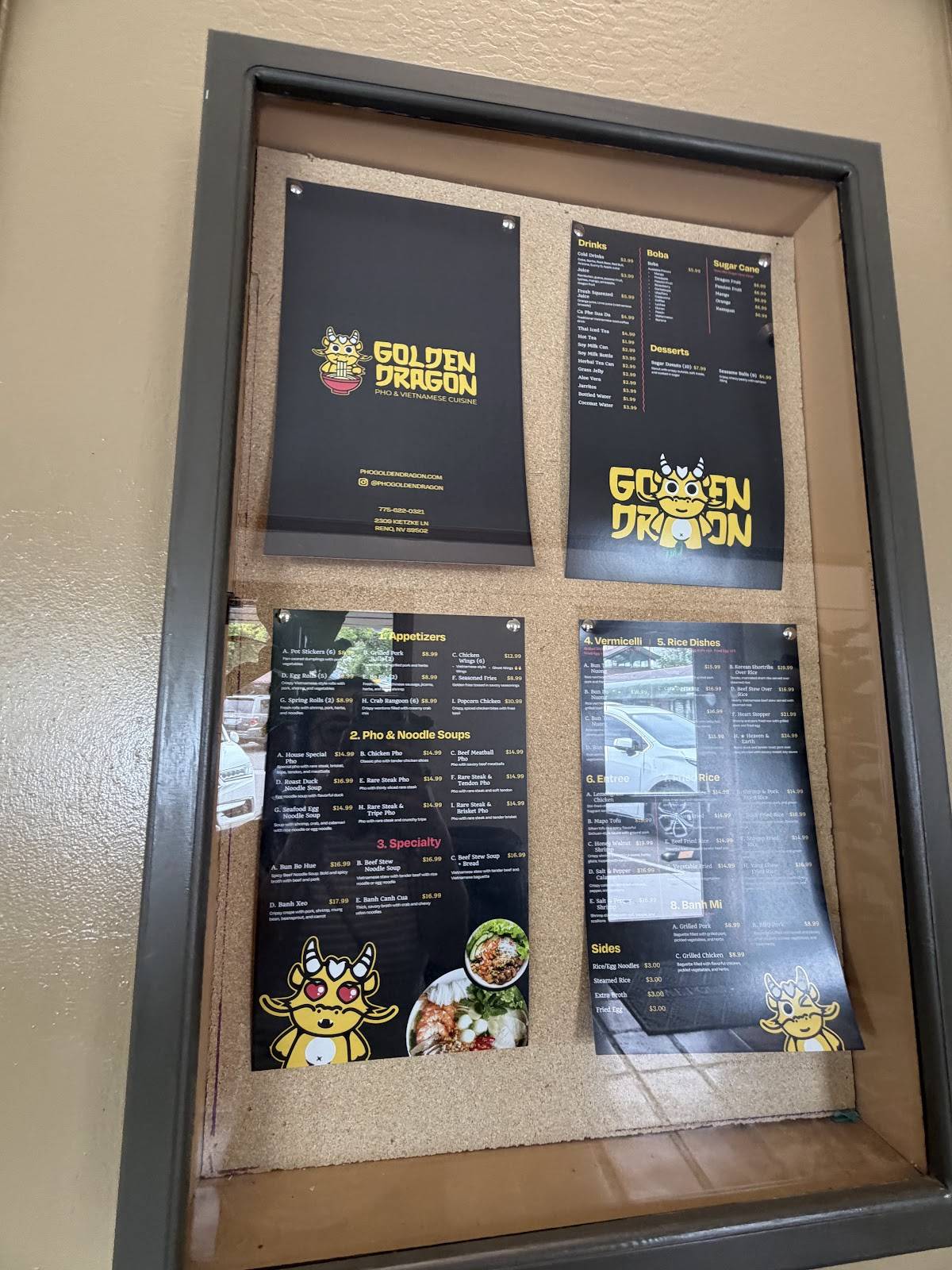Golden Dragon Phở & Vietnamese Cuisine меню