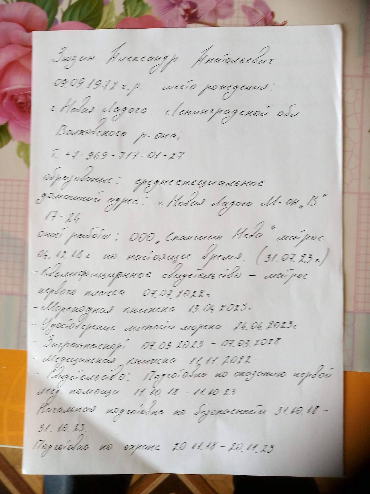 Городской парк меню