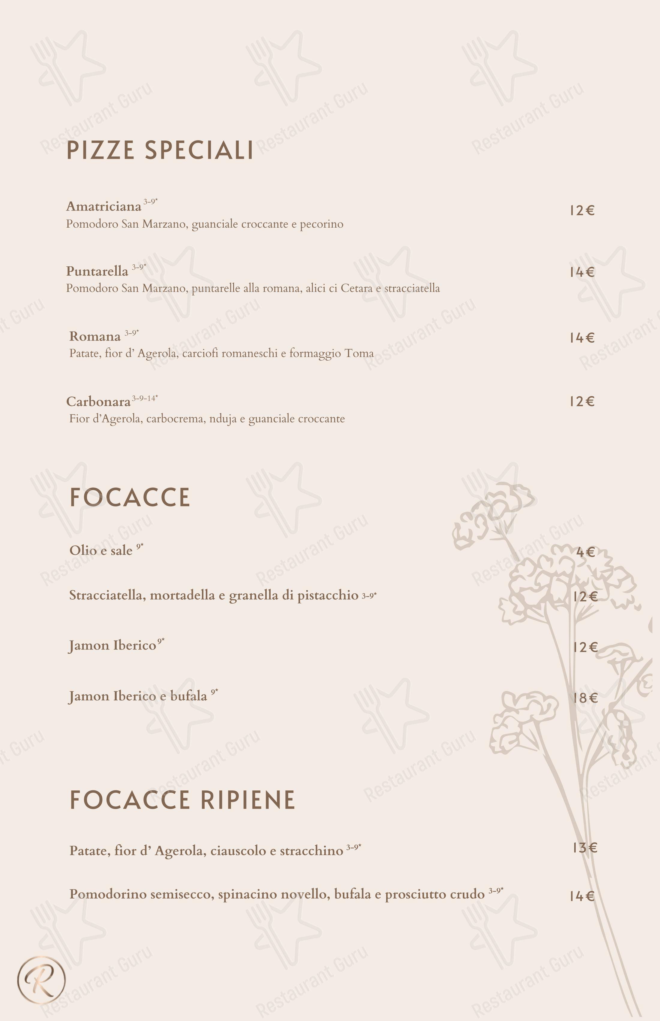 菜单 ресторана Green Reserva - Restaurant & Pizzeria в Риме
