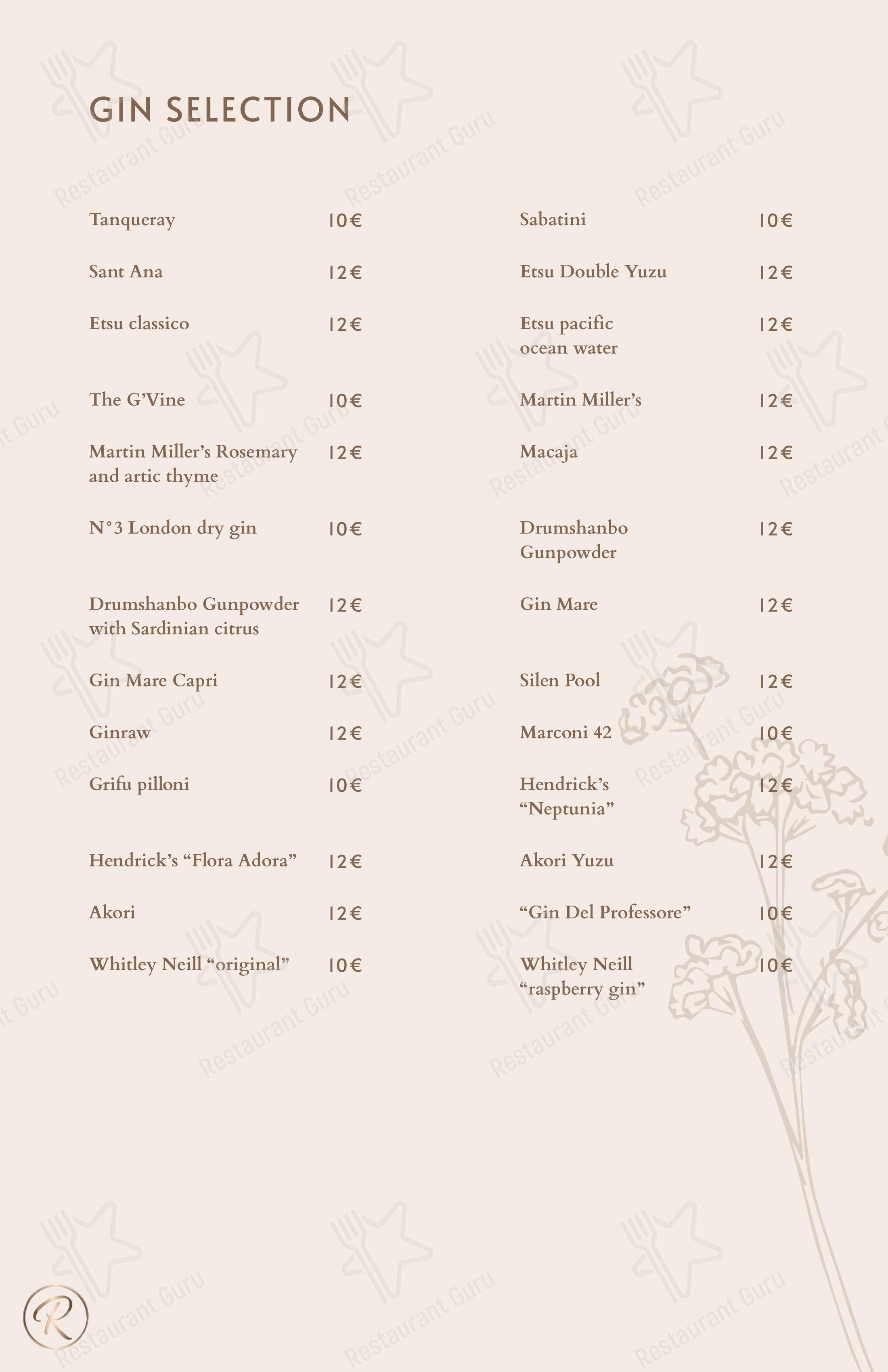 Меню напитков ресторана Green Reserva - Restaurant & Pizzeria