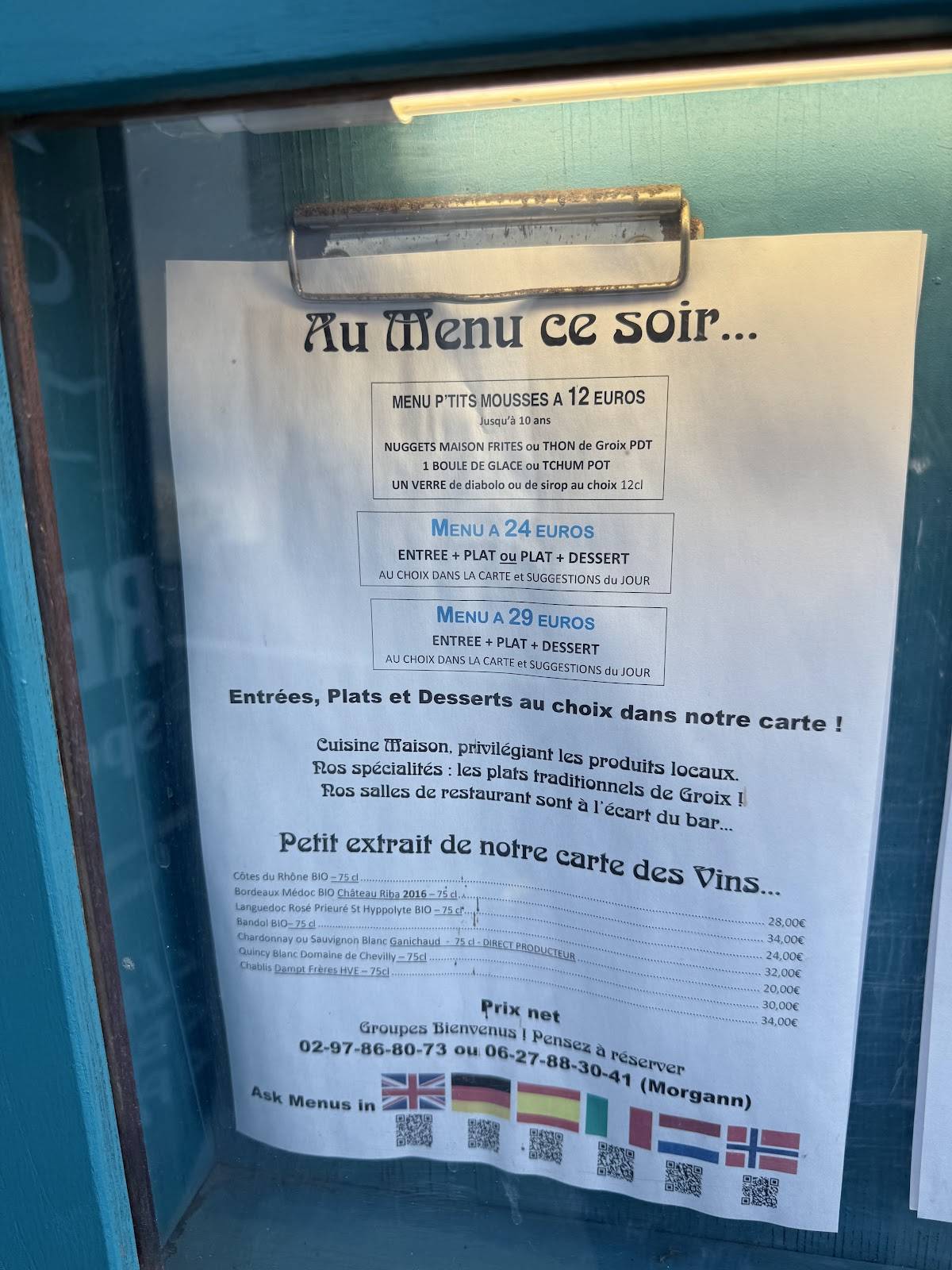 Ti Beudeff et La Morgann меню