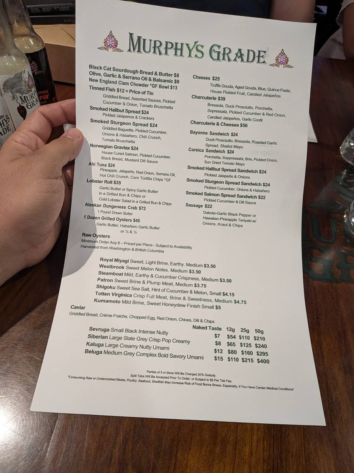 Grounds Restaurant & Bar меню
