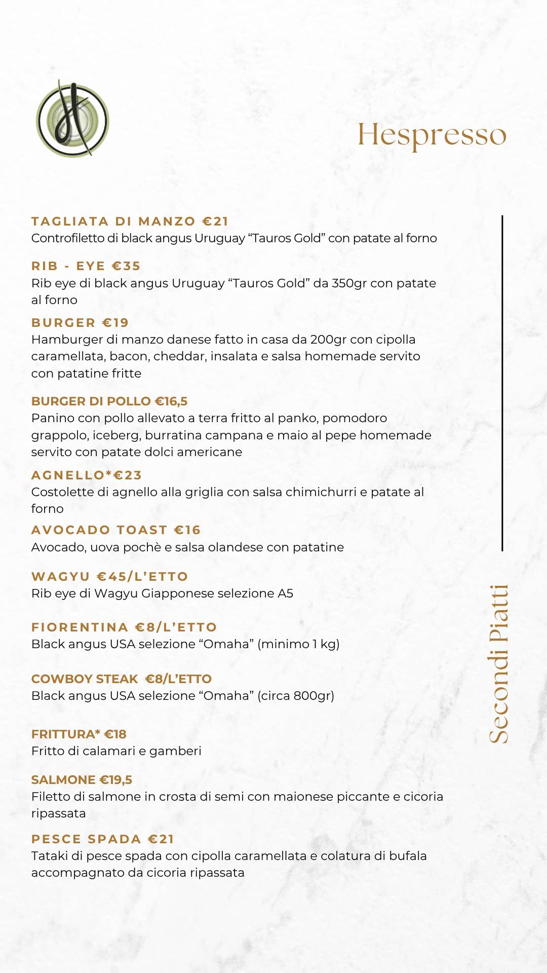 HEspresso - The House of Meat меню