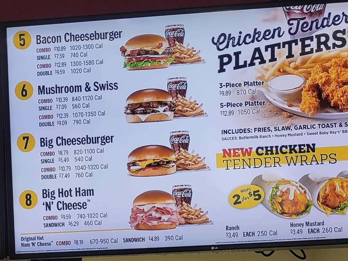 Hardee's меню
