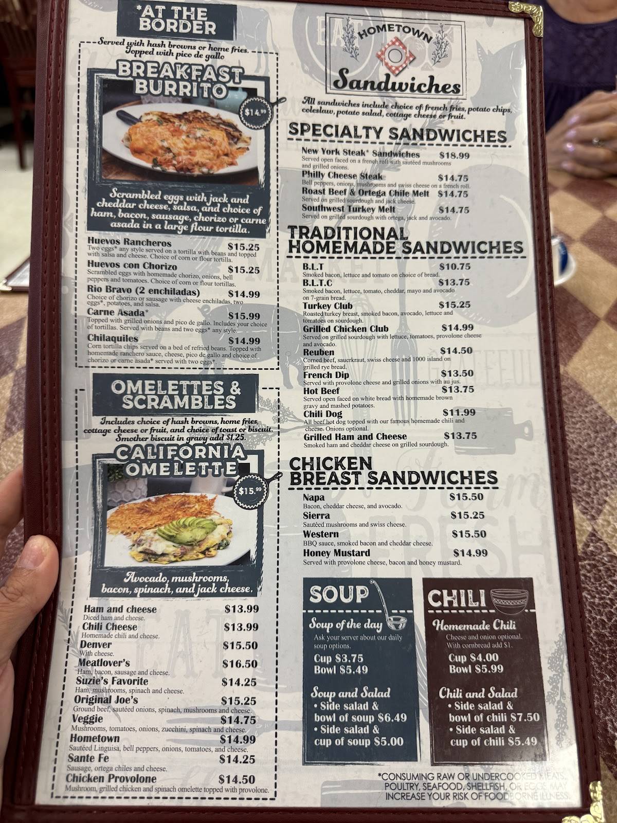 Hometown Café меню