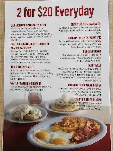 Huddle House меню