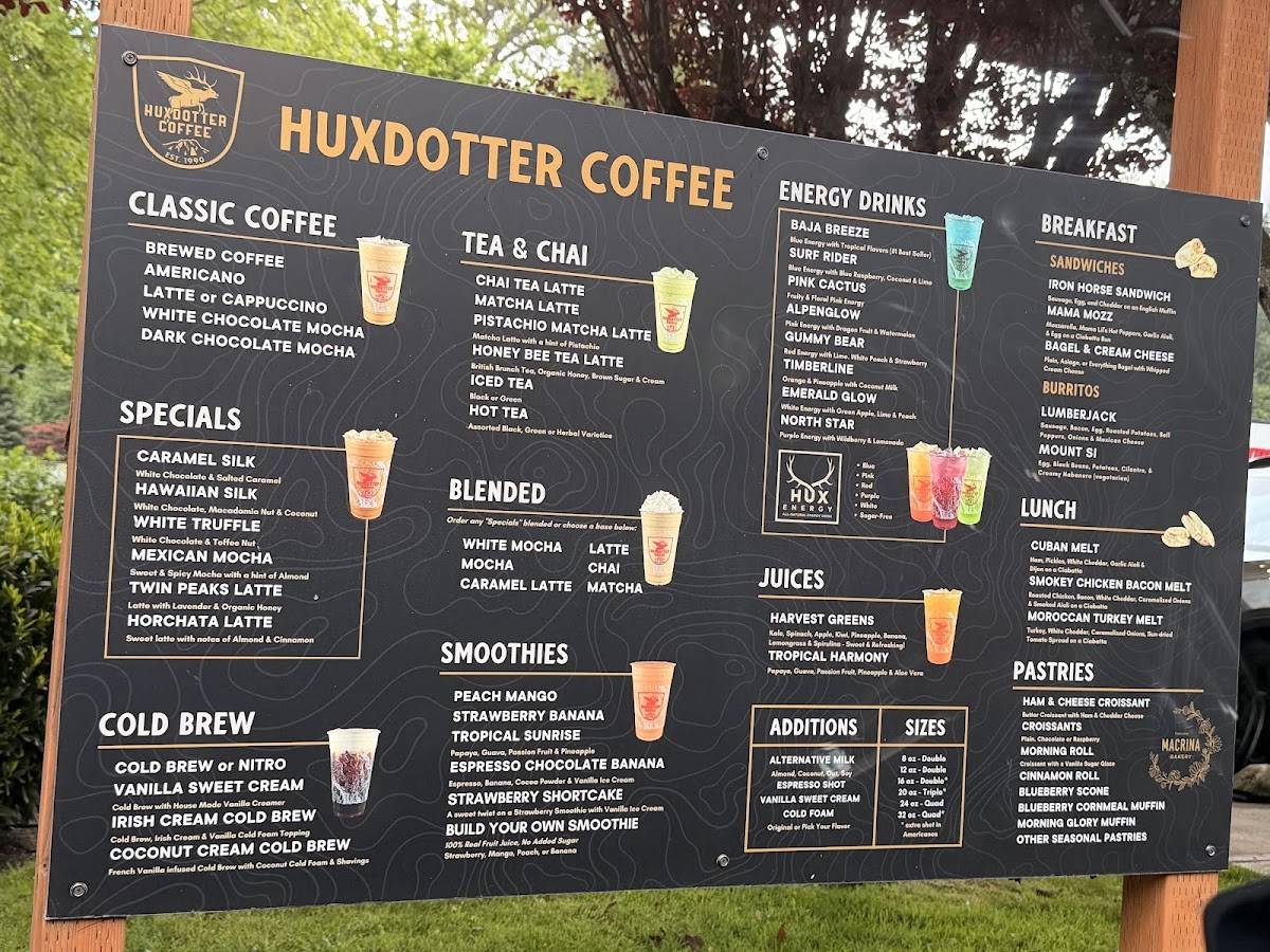 Huxdotter Coffee меню