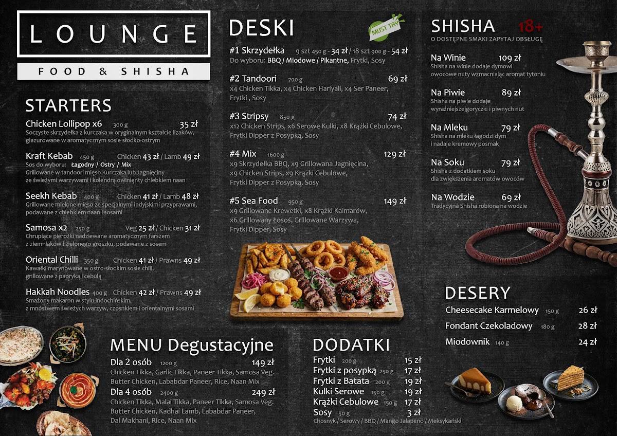 Indian Taste Shisha & Cocktails LOUNGE ZONE меню