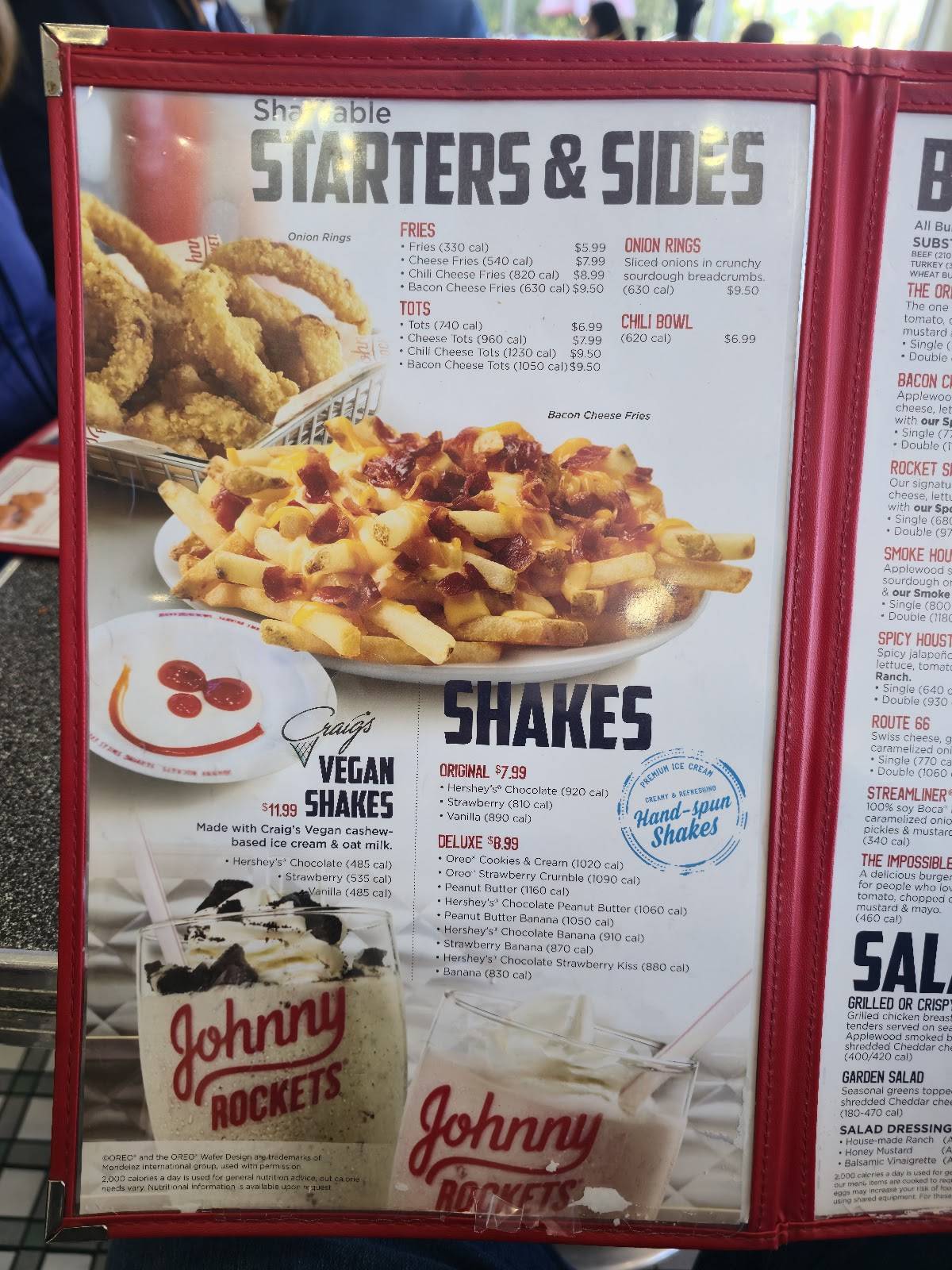Johnny Rockets меню