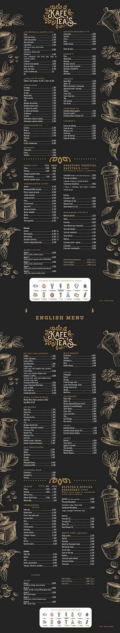 KAFETEA'S меню