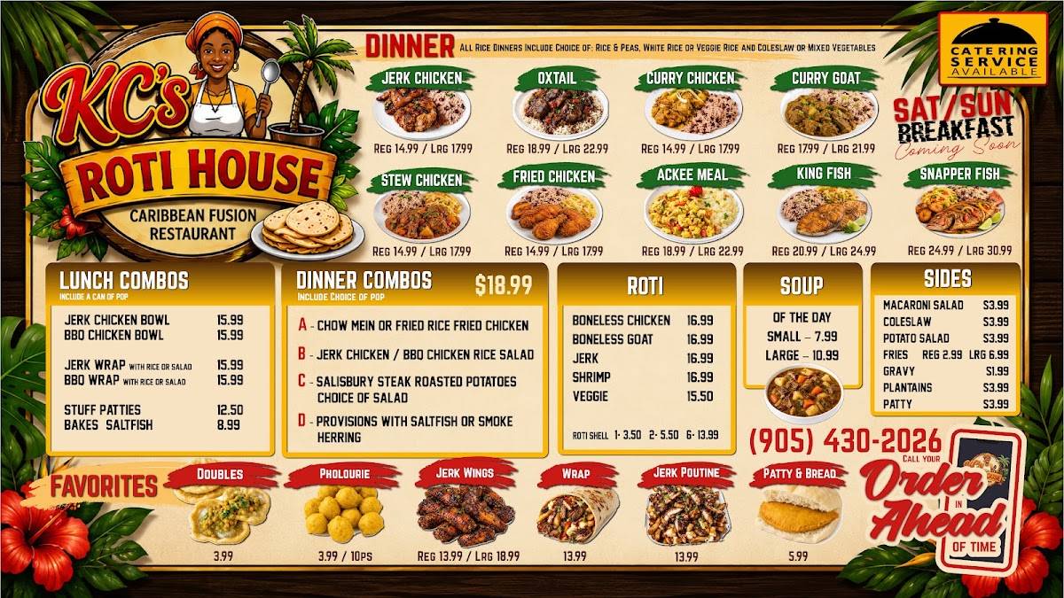 KC’S roti House меню