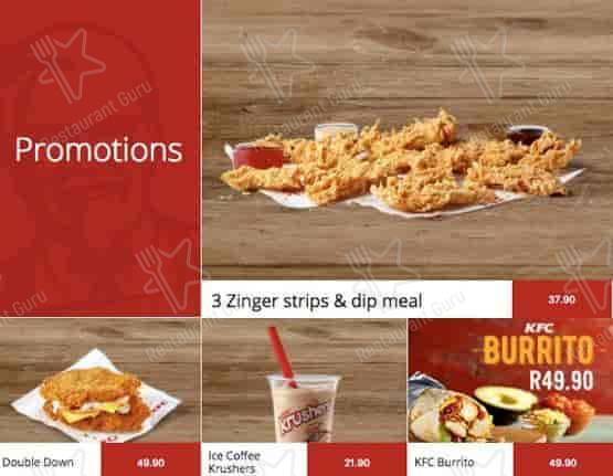 KFC Krugersdorp меню