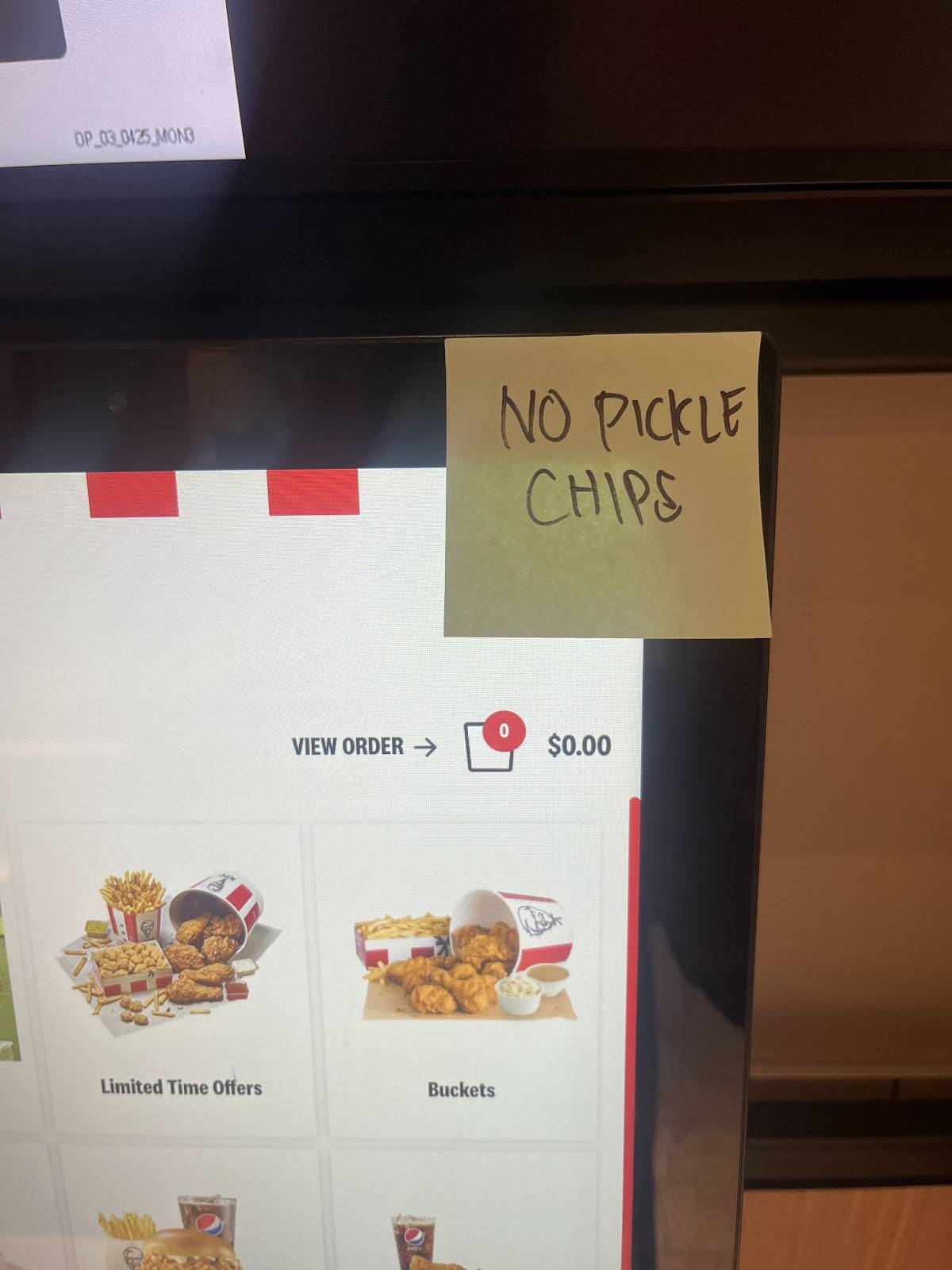 KFC меню