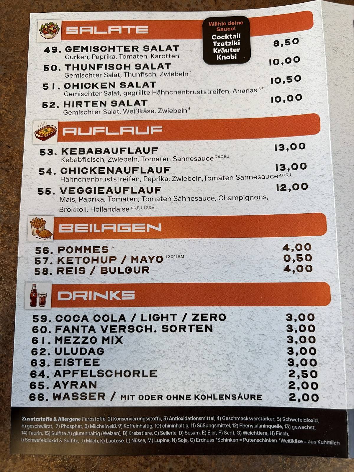 KebabZeit меню