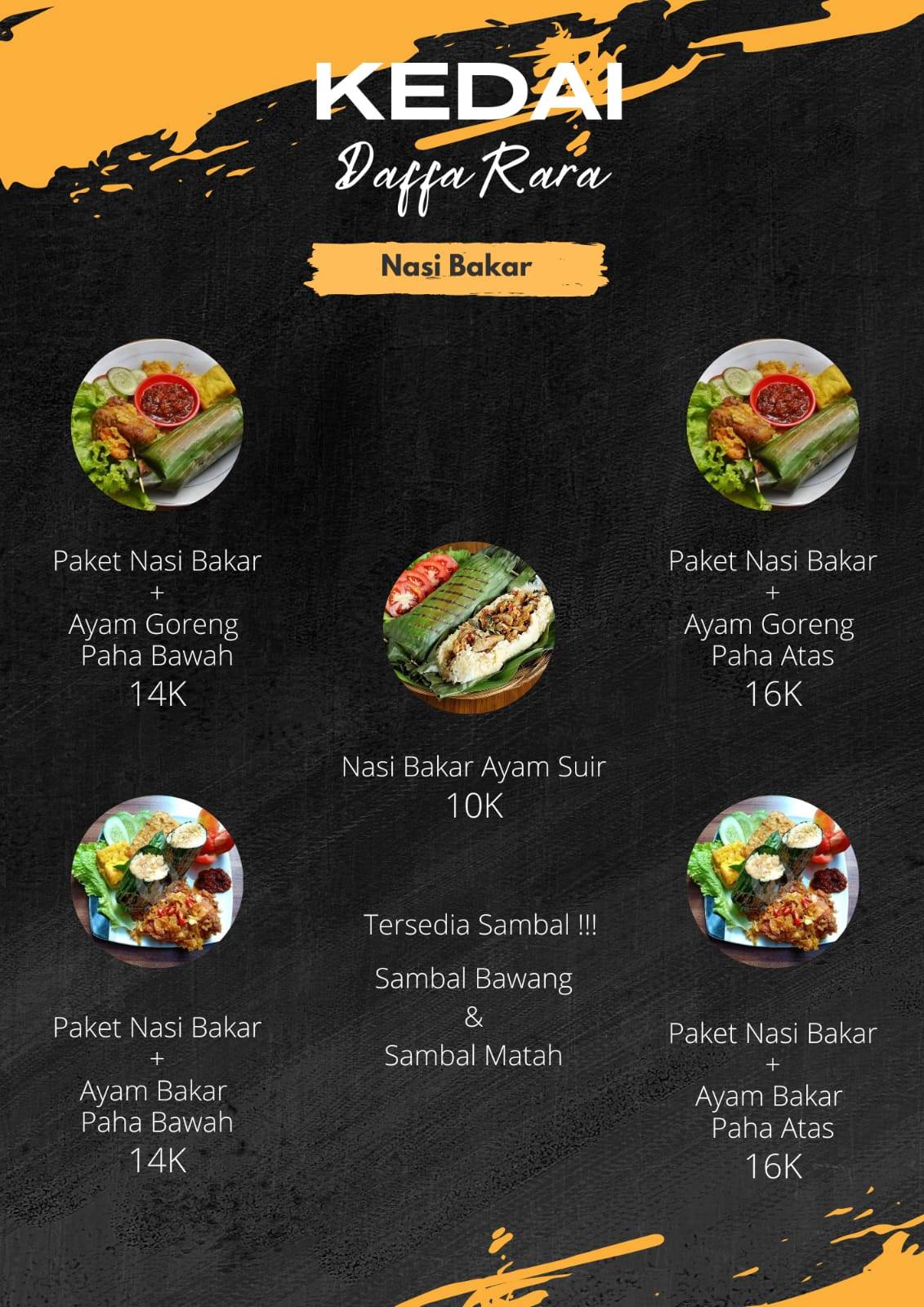 Kedai Daffa Rara меню