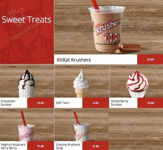 KFC Krugersdorp меню