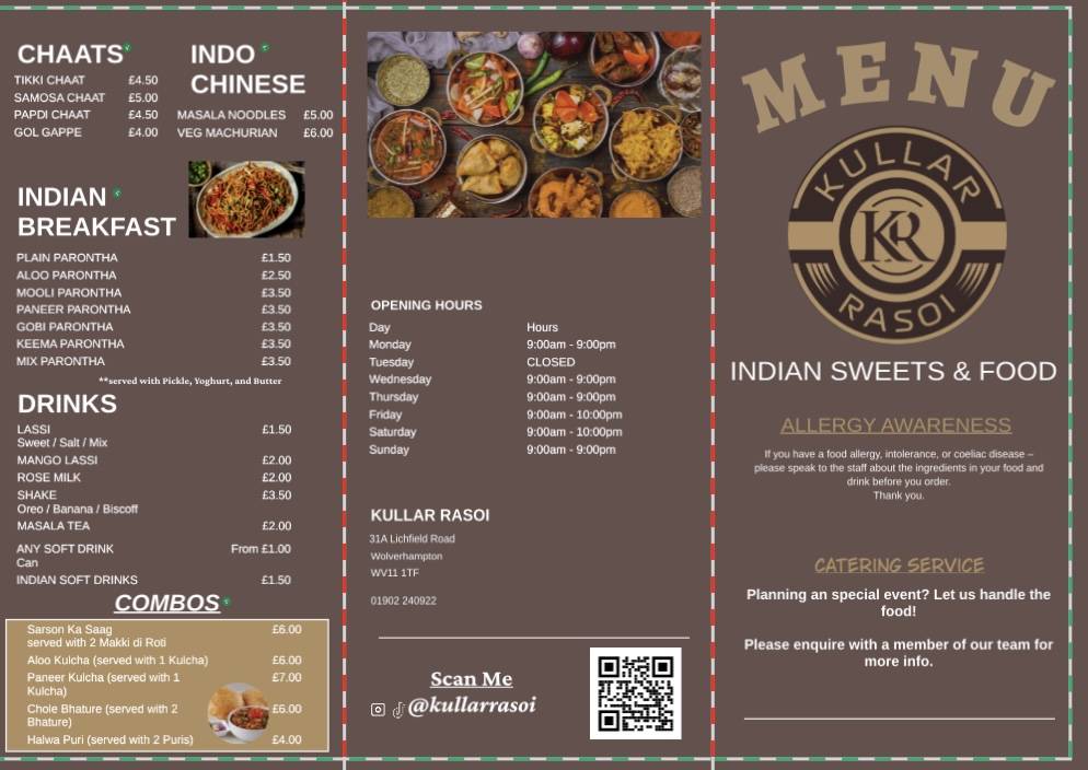Kullar Rasoi меню