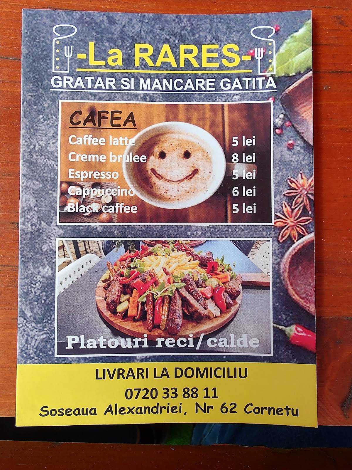 La Rareș меню