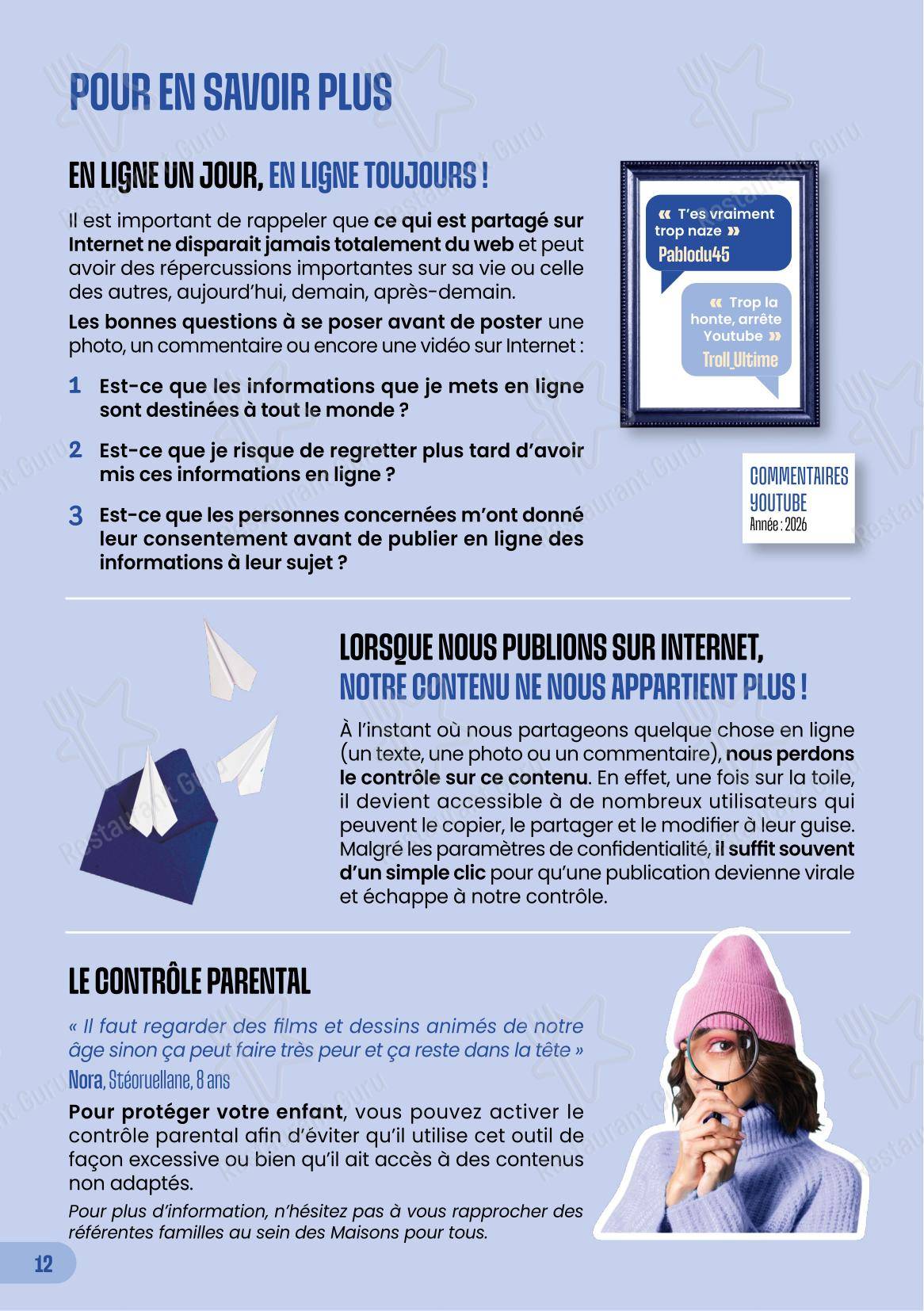 Меню ресторана L'Unisson - Детское