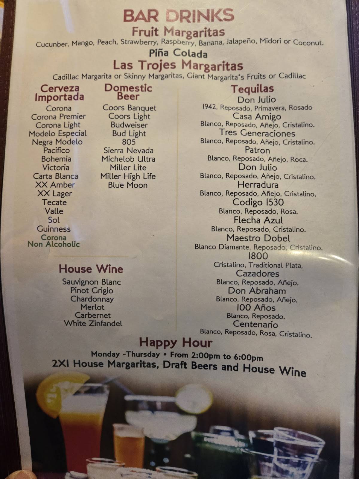 Las Trojes Mexican Restaurant меню