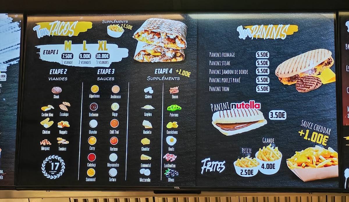 Le 17 Food меню
