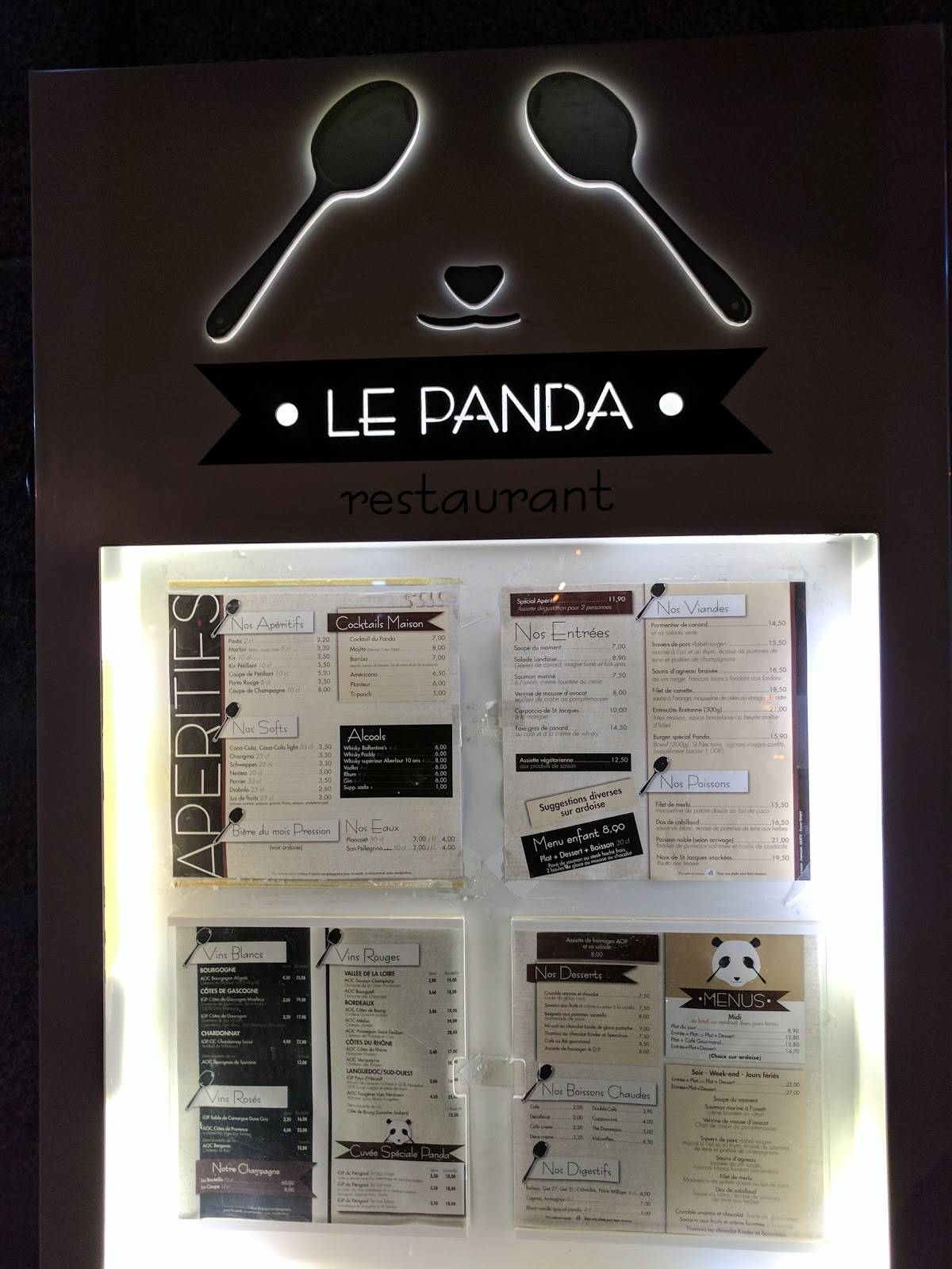 Le Panda меню